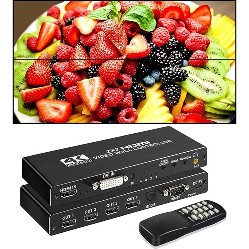 2x2 hdmi dvi video wall - 4k,