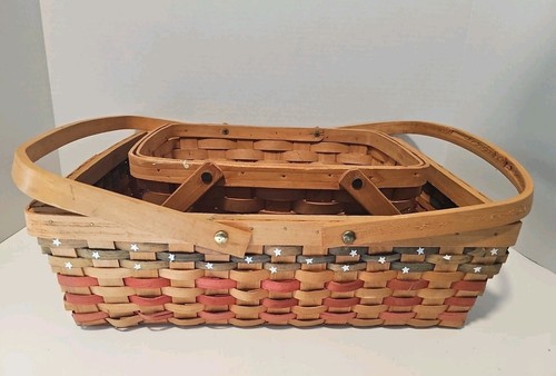 Vtg wooden woven gathering - vtg,