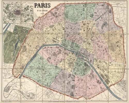 Map paris france in - france,