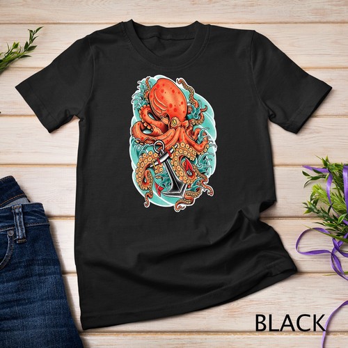 Octopus and anchor - and, anchor,