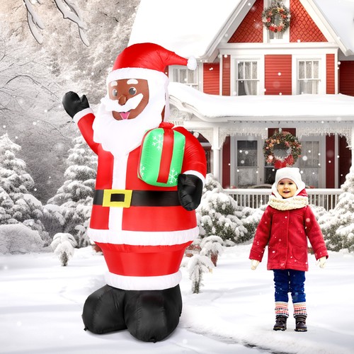 Christmas black santa - santa, claus